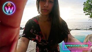 WifeBucket Vágyai - Gyengéd MILF Lovagol a Naplementében Hatalmas Mellekkel és Szenvedéllyel